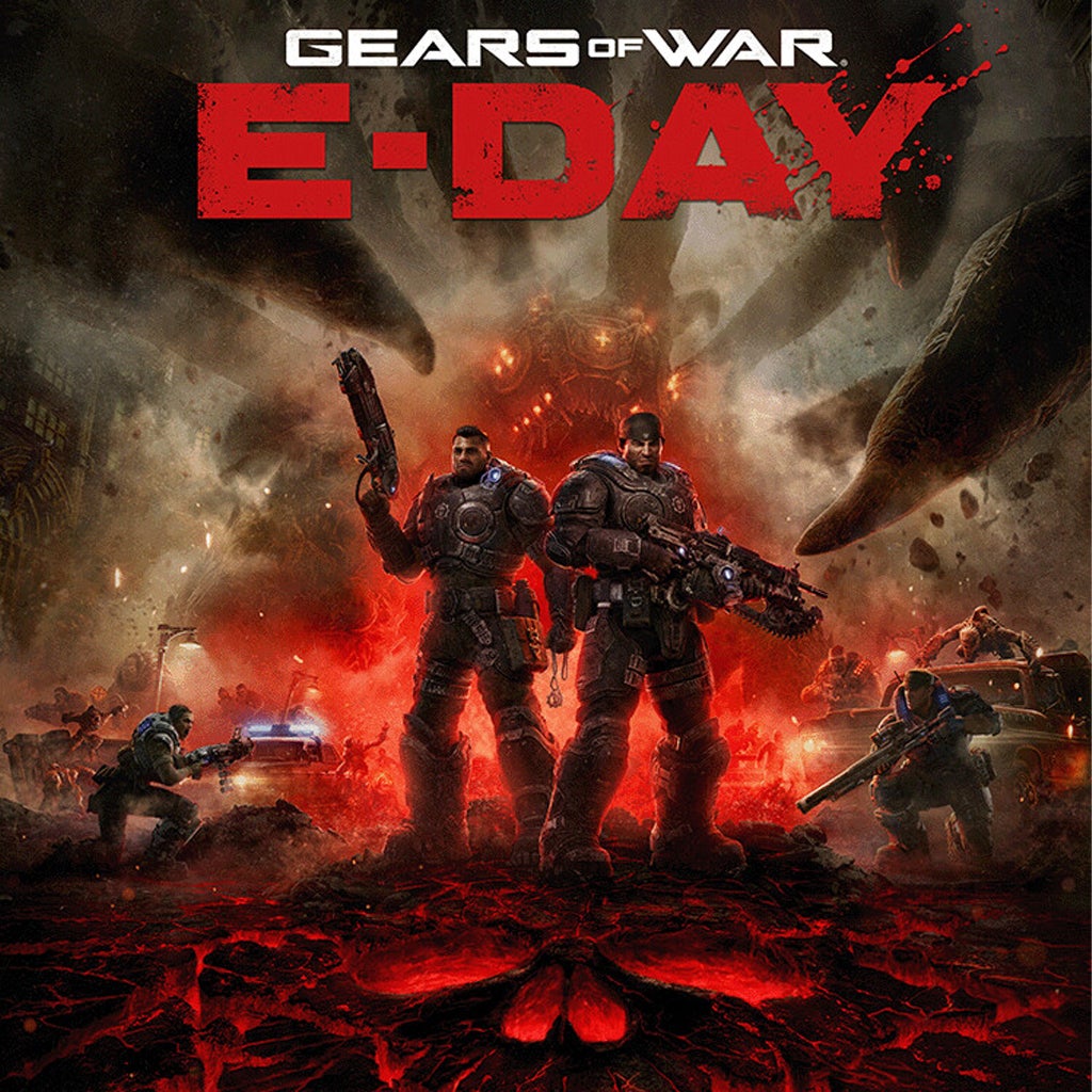 Gears of War E-Day cover art highlighting the prequel's return to the franchise roots