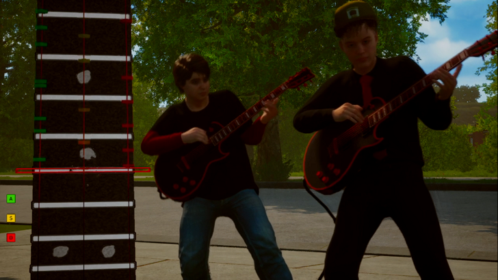 agefield high rock the school guitar hero section
