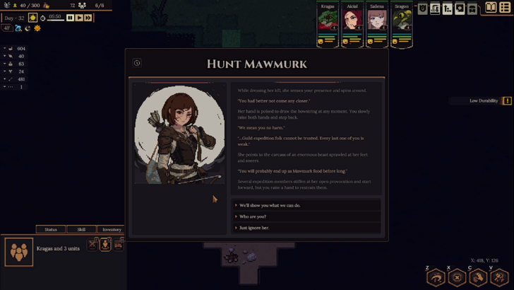 dungeon settlers mawmurk sidequest