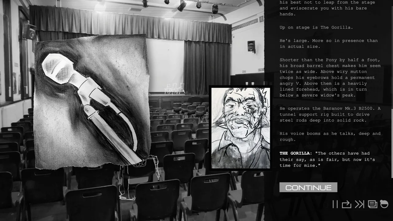 A Line Held Tight branching narrative choice screen