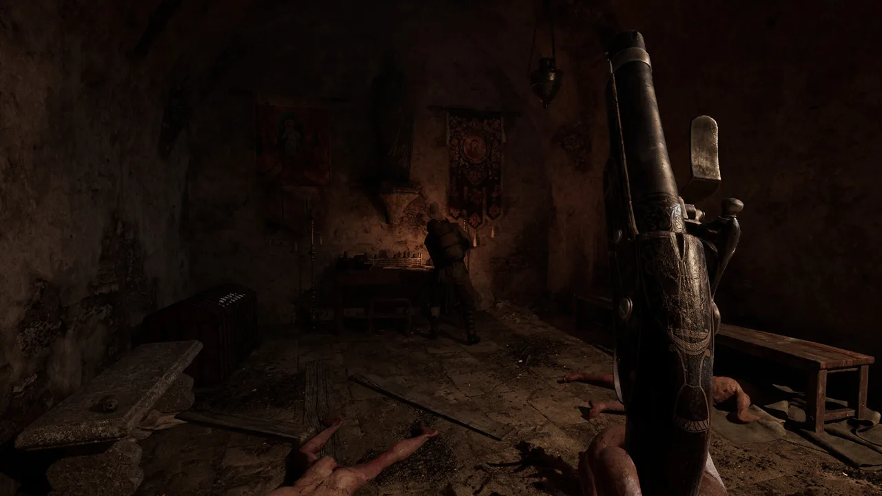 HUNGER screenshot showing crafting and character progression UI
